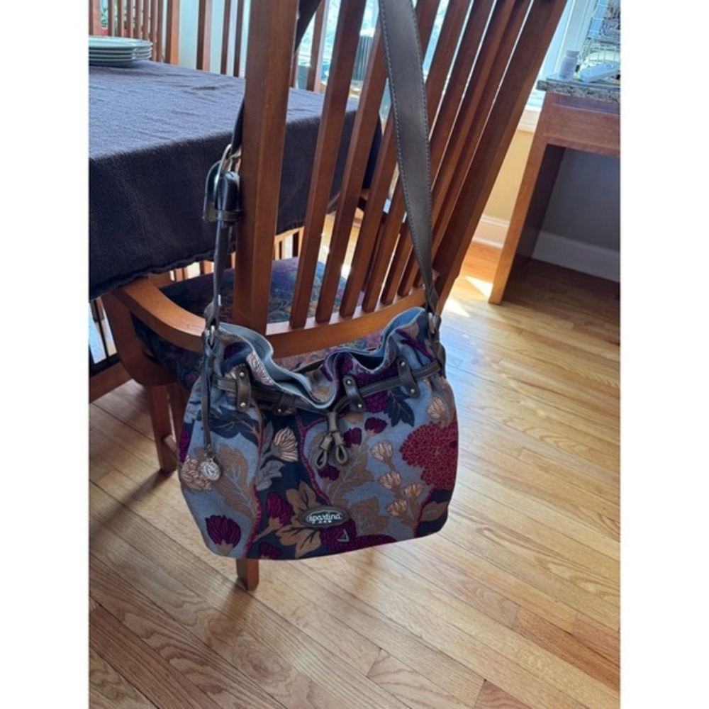 spartina 449 purse Daufuskie Island linen leather shoulder bag pocket book